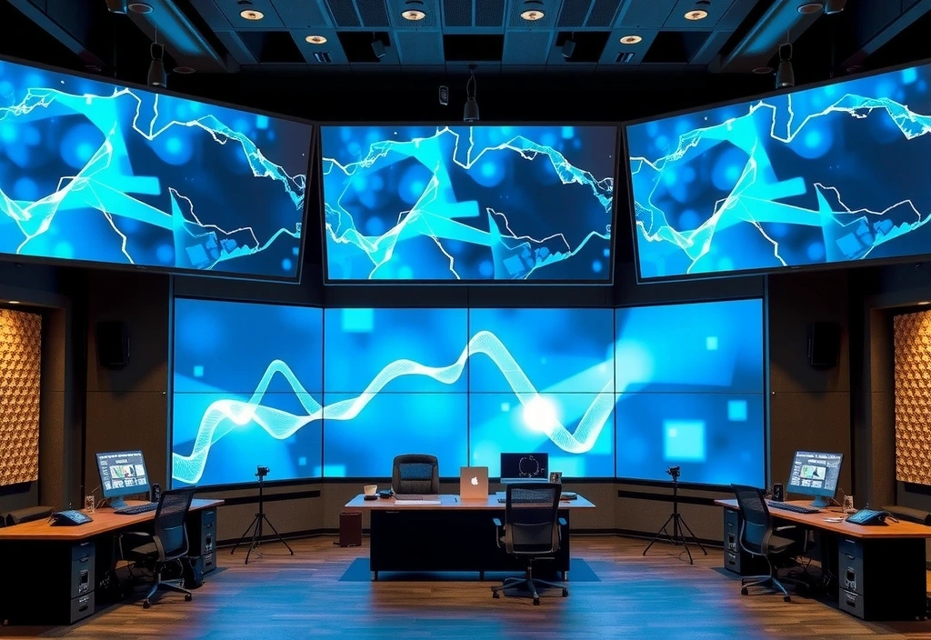 Sala de control de datos corporativos